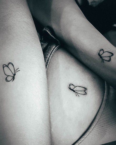 Girl With Darling Friendship Tattoo Design