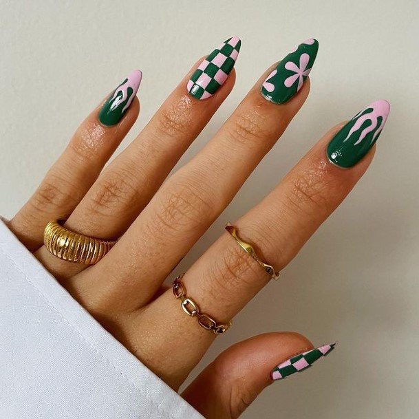 Girl With Darling Funky Nail Design