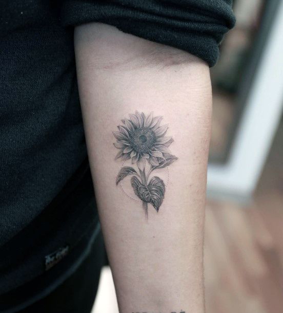 Girl With Darling Gardening Tattoo Design