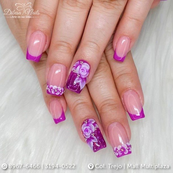 Girl With Darling Glitter Nail Design