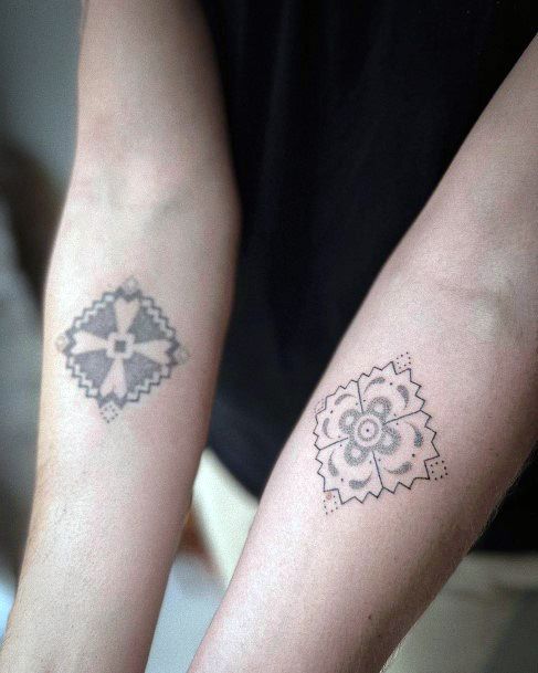 Girl With Darling Handpoke Tattoo Design