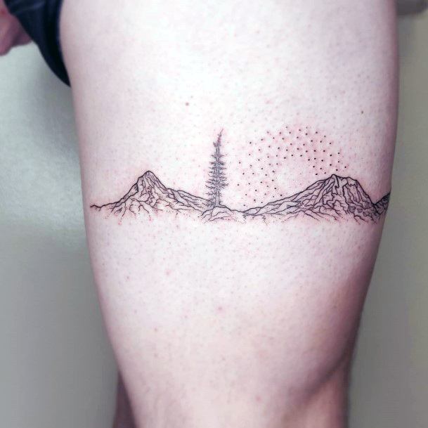 Girl With Darling Hiking Tattoo Design