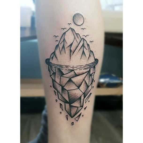 Girl With Darling Iceberg Tattoo Design