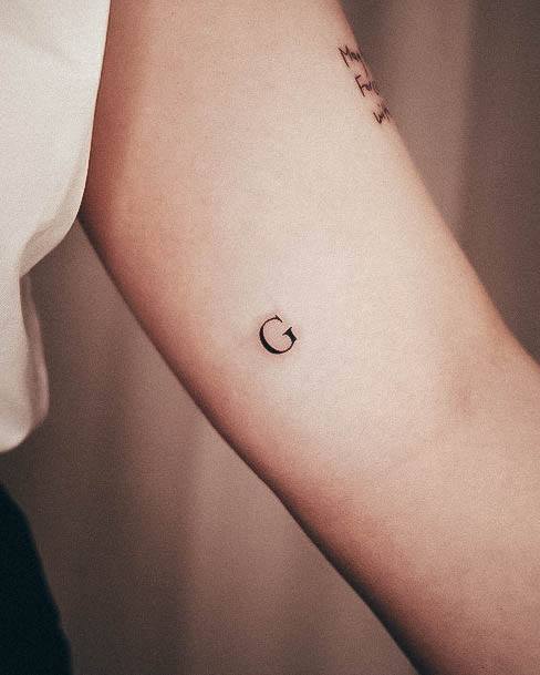 Girl With Darling Initials Tattoo Design