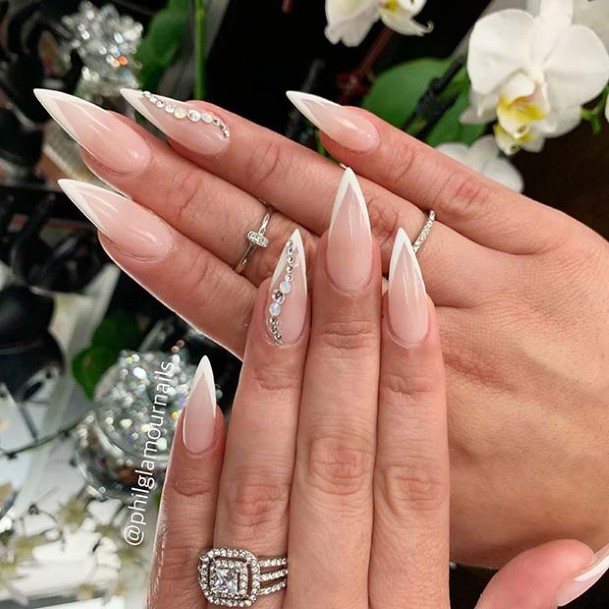 Girl With Darling Light Nude Nail Design