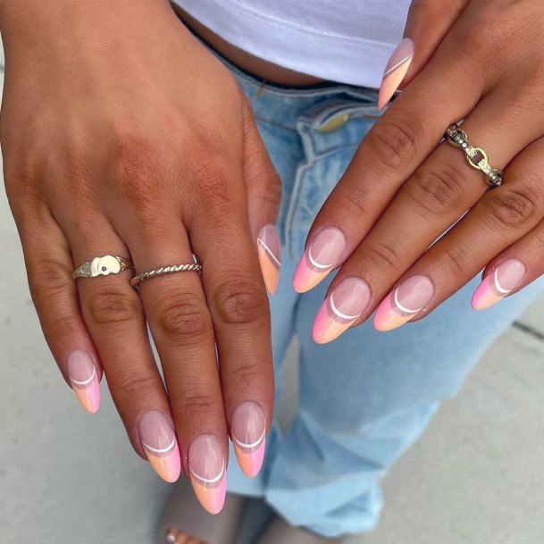 Girl With Darling Light Yellow Nail Design