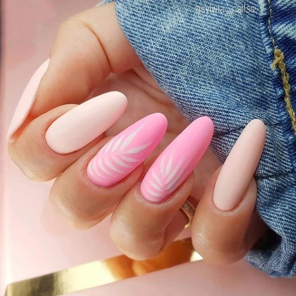 Girl With Darling Matte Nail Design