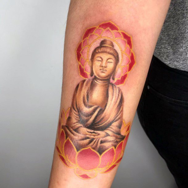 Girl With Darling Meditation Tattoo Design