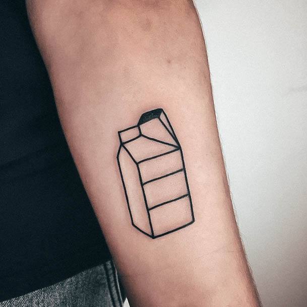 Girl With Darling Milk Tattoo Design