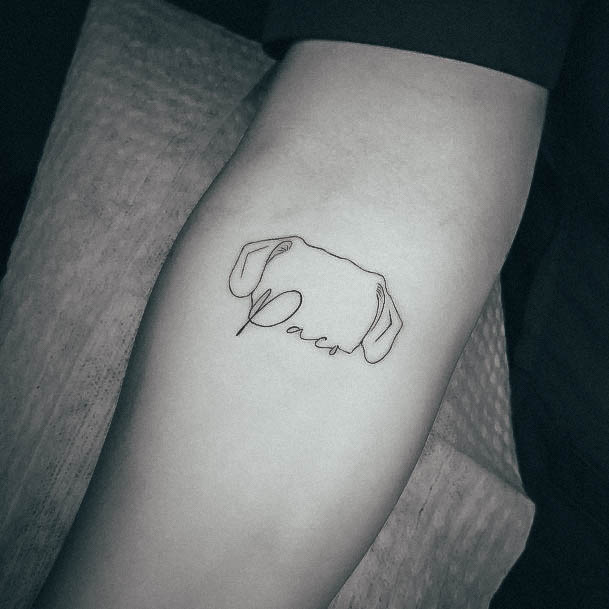 Girl With Darling Minimalist Tattoo Design