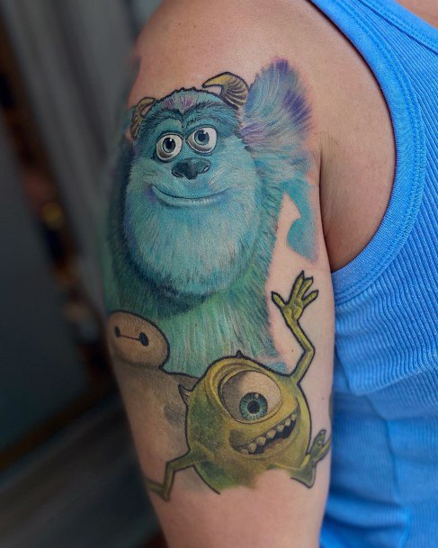 Girl With Darling Monsters Inc Tattoo Design