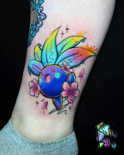 Girl With Darling Oddish Tattoo Design