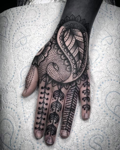 Girl With Darling Paisley Tattoo Design