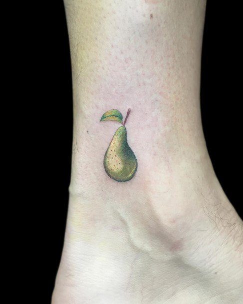 Girl With Darling Pear Tattoo Design