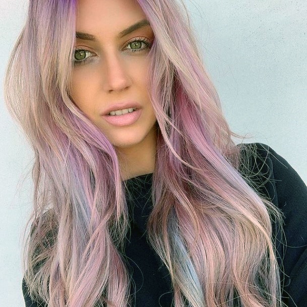 Girl With Darling Pink Ombre Hairstyles Design