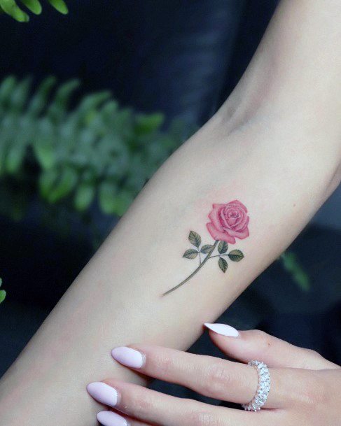 Girl With Darling Pink Tattoo Design