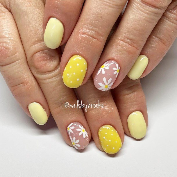 Girl With Darling Polka Dot Nail Design