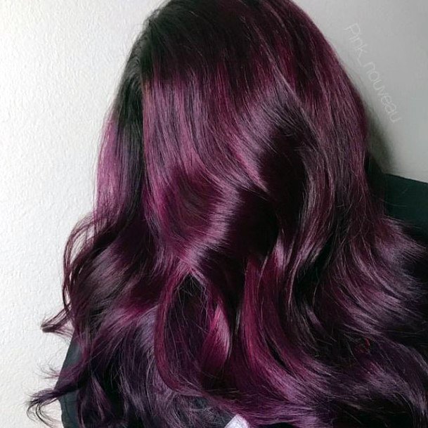 Girl With Darling Purple Hairstyles Design