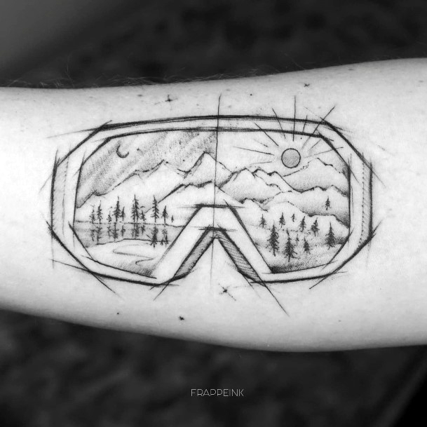 black diamond ski tattoo