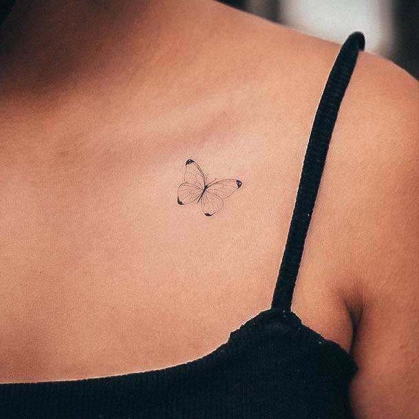 Girl With Darling Small Chest Tattoo Design