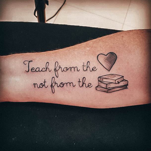 Girl With Darling Teacher Tattoo Design