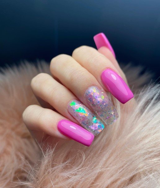 Girl With Darling Translucent Nail Design