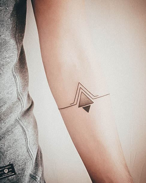 Girl With Darling Triangle Tattoo Design