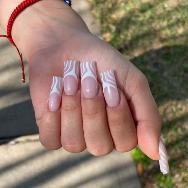 Girl With Feminine Abstract Nail