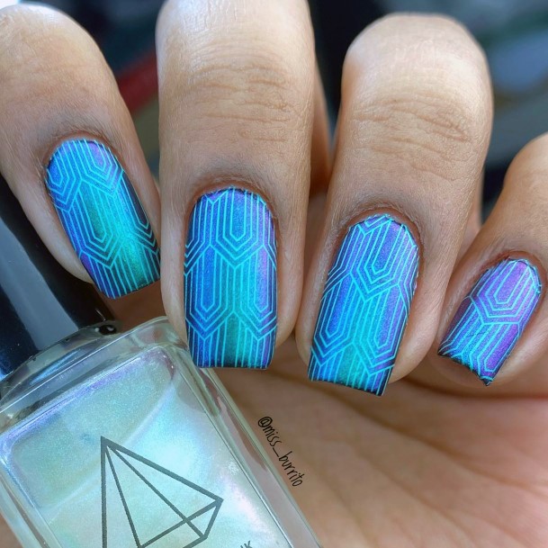 Girl With Feminine Art Deco Nail