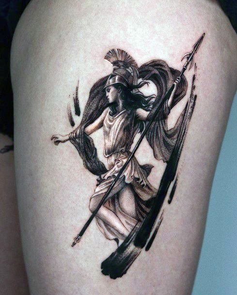 Girl With Feminine Athena Tattoo