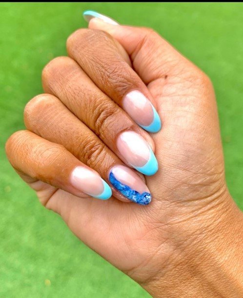 Girl With Feminine Beach Nail