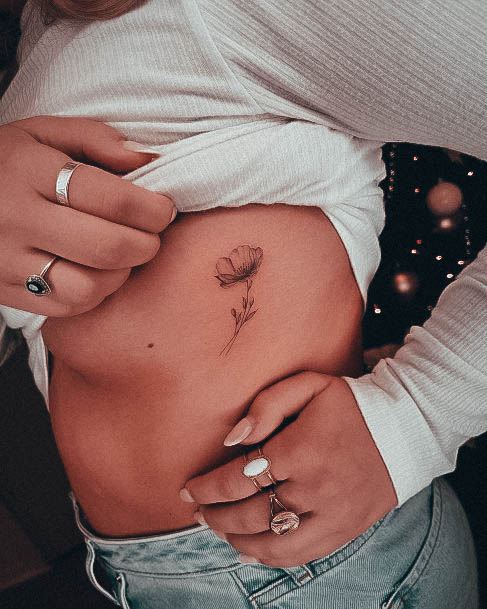 Girl With Feminine Bff Tattoo