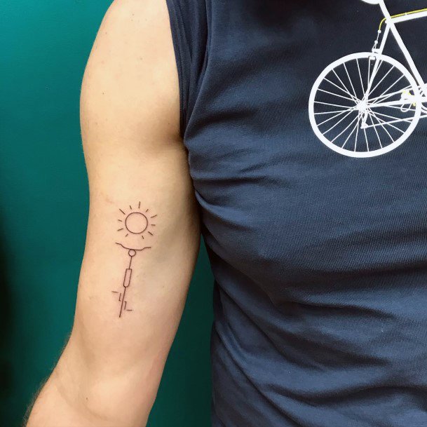 Girl With Feminine Bicycle Tattoo