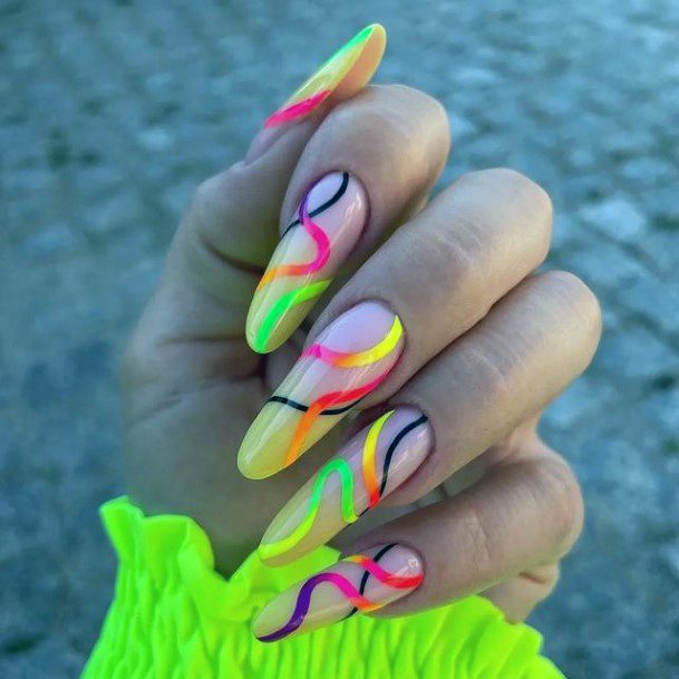 Girl With Feminine Bright Summer Nail