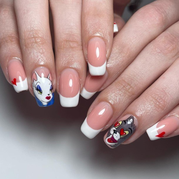 Girl With Feminine Cartoon Nail