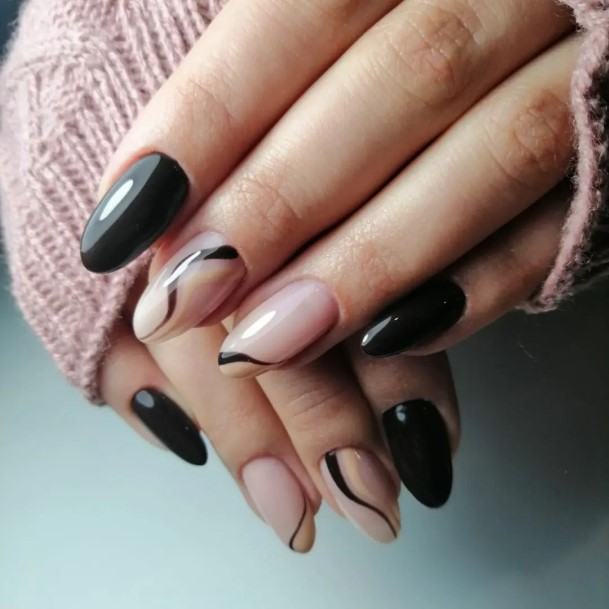 Girl With Feminine Chocolate Nail