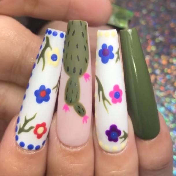 Girl With Feminine Cinco De Mayo Nail