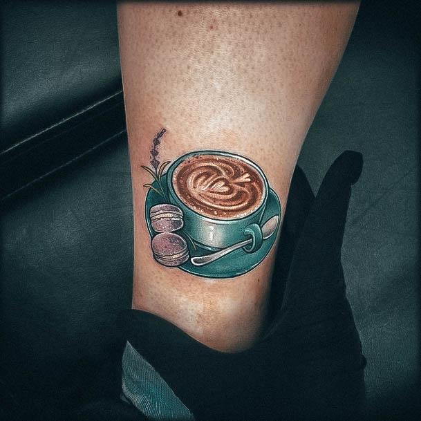 Girl With Feminine Coffee Tattoo