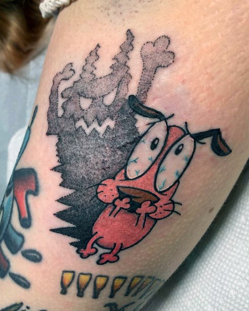 Girl With Feminine Courage The Cowardly Dog Tattoo