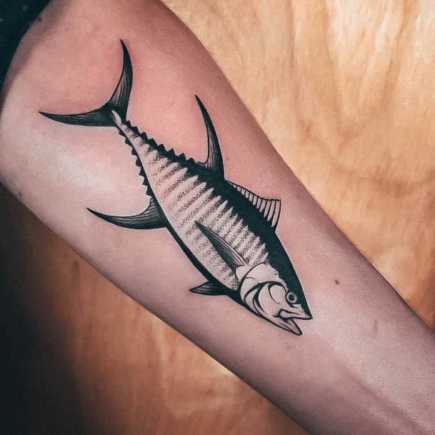 Girl With Feminine Fish Tattoo