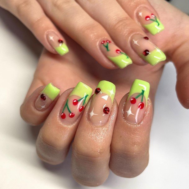 Girl With Feminine Fruit Nail