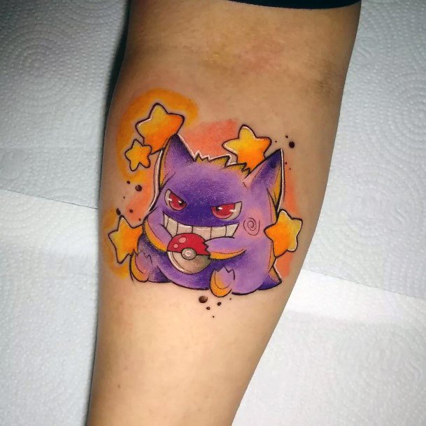 Girl With Feminine Gengar Tattoo