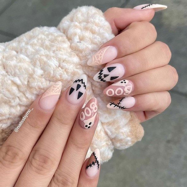 Girl With Feminine Ghost Nail