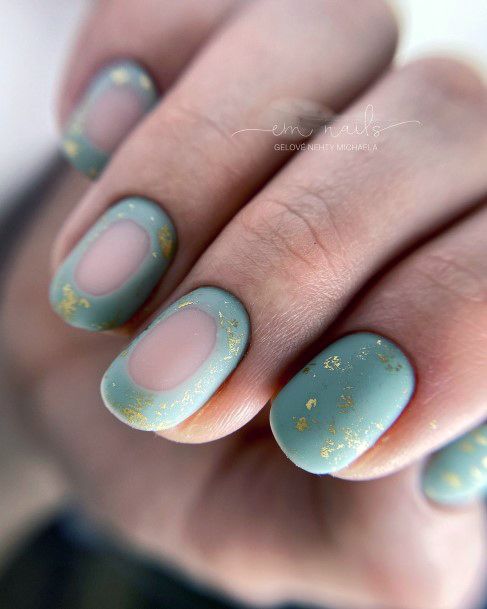 Girl With Feminine Green Dress Nail