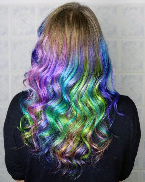 Girl With Feminine Hair Colors