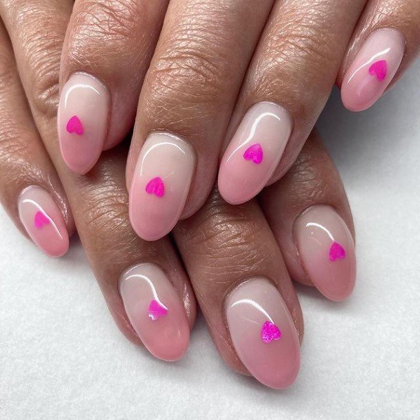 Girl With Feminine Heart Nail