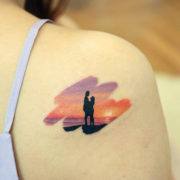 Girl With Feminine Landscape Tattoo