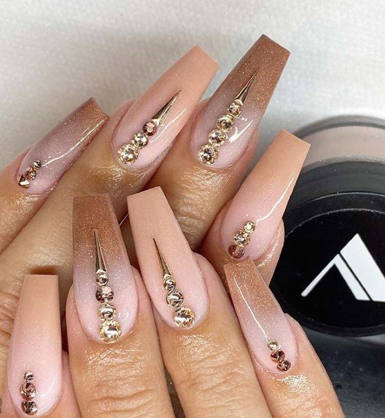 Girl With Feminine Light Nude Nail