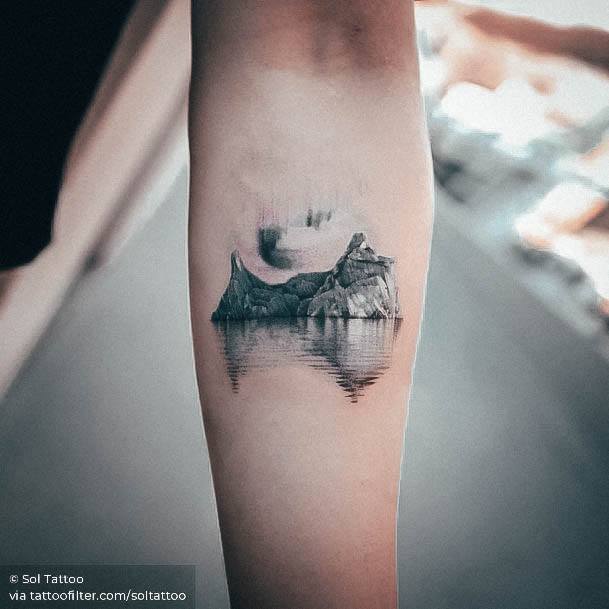 Girl With Feminine Mountain Tattoo