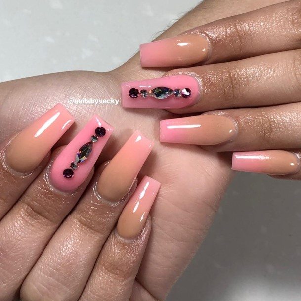 Girl With Feminine Ombre Nail